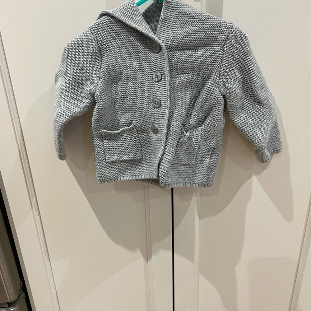 GAP Kids Gray Button-Up Sweater
